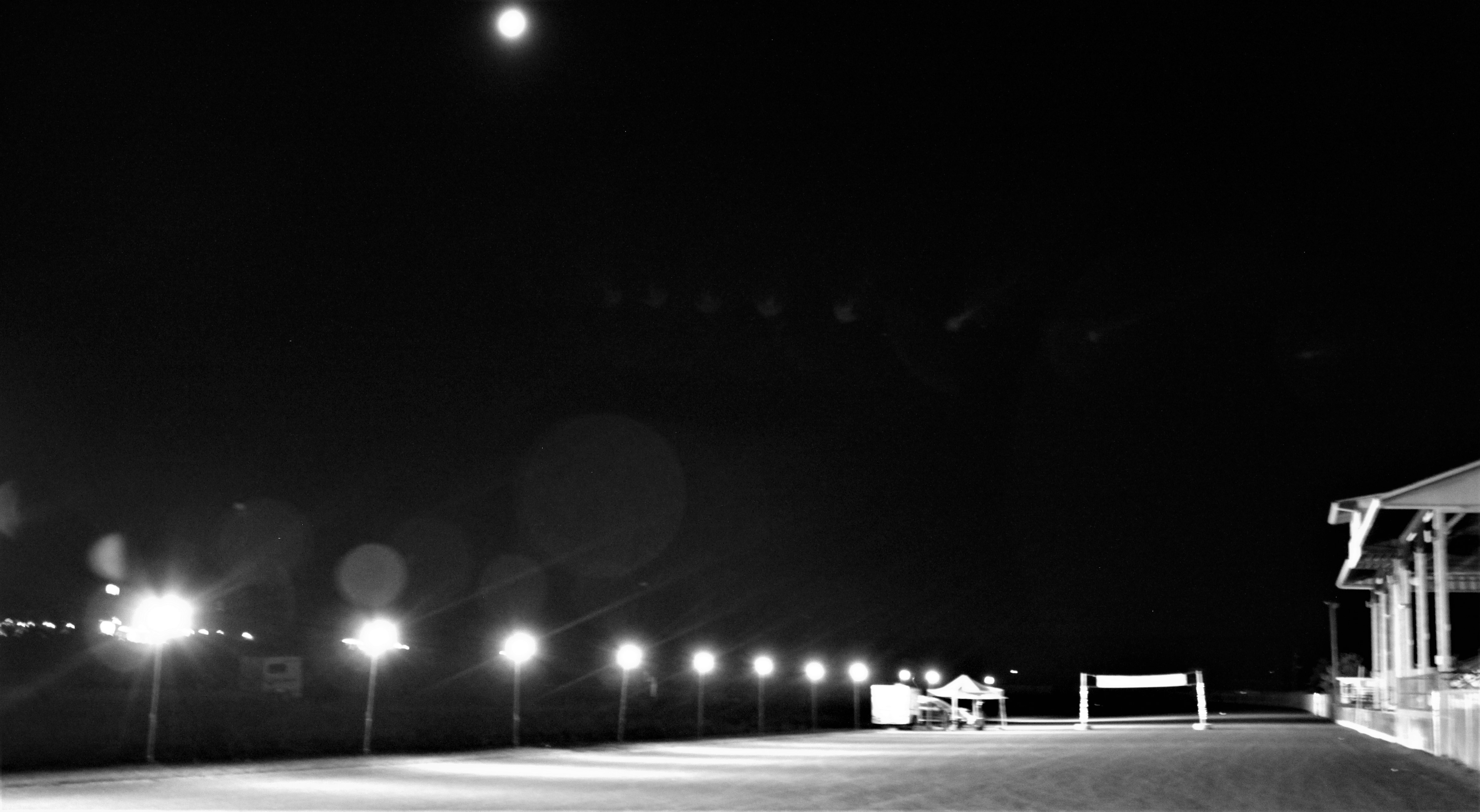 Black and White view of finish line